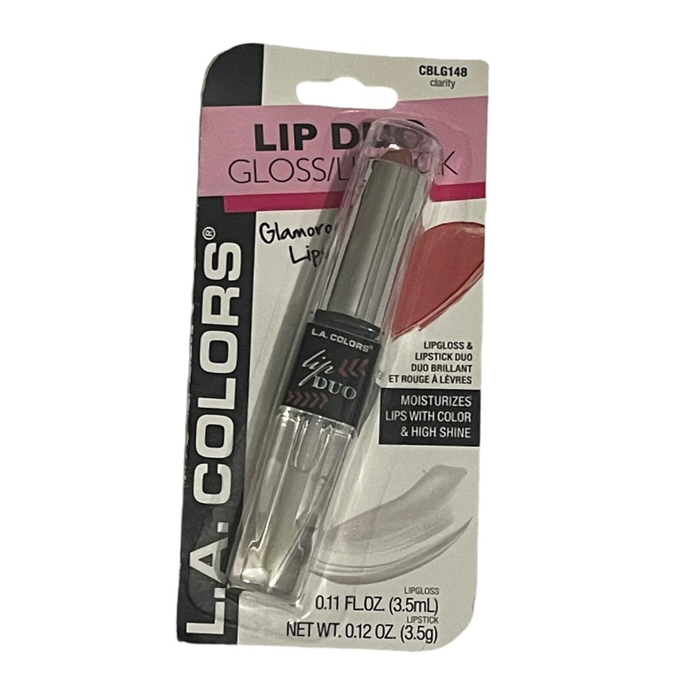 LA Colors Clarity Lip Duo Gloss Lipstick Glamorous Lip Classic Timeless Chic New